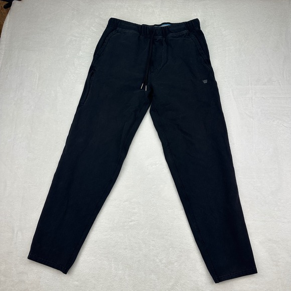 Mack Weldon Black Jogger Pants For Daily Wear Drawstring Casual Mens Large - Picture 1 of 9